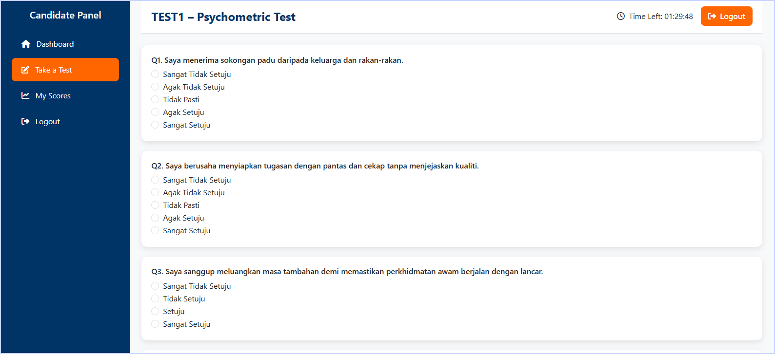 Paparan Soalan Ujian